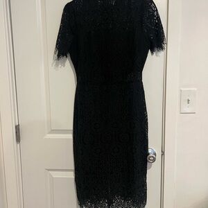 Lulu's Black Lace Midi Dress
